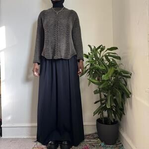 Vintage Sonoma Chenille Cable Knit Sweater - Dark green size L